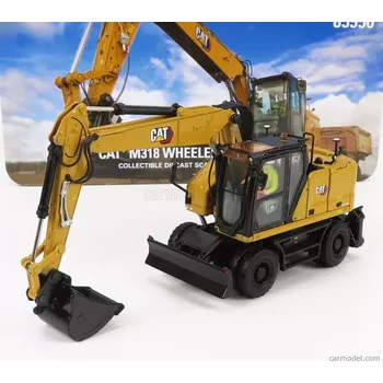 autíčko Dm-models Caterpillar Catm318 Kolový bagr 1:50, žlutá