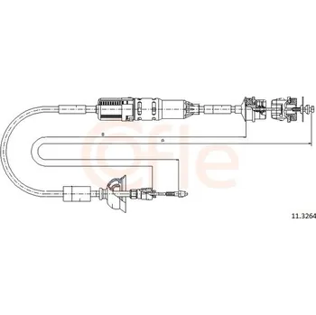 Spojkové lanko Tazne lanko, ovladani spojky COFLE (11.3264)