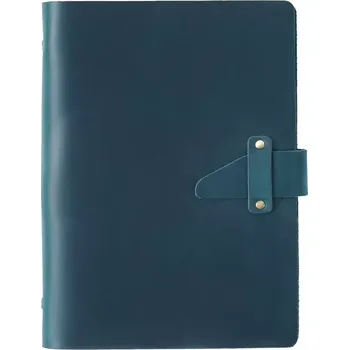 Diář Luxusní kožený Zápisník - Diář A5 Vinage Modrý - Typ Linkovaný
