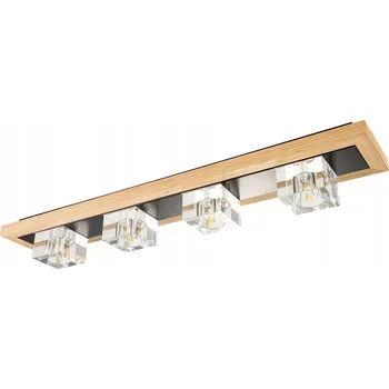 Berko Stropní Svítidlo vč. 4xG4 Max. 2,5W Dub Olejovaný Černý Kov