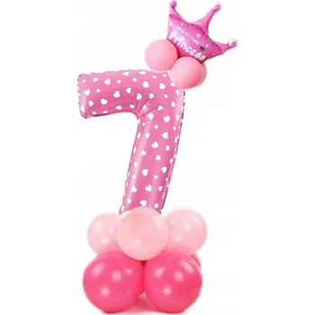Balónek Sada balónků PAL s číslicí sedm 15 kusů