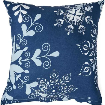 Povlak na polštářek DADKA VRACOV Povlak na polštář bavlna Snowflakes tmavě modré Rozměr: 40x40