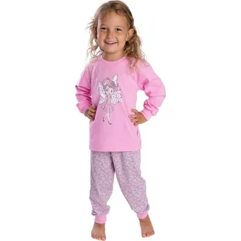 Dívčí pyžamo Bettymode Dětské pyžamo KOUZELNÁ VÍLA RŮŽOVÁ dlouhý rukáv, 98