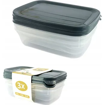 Dóza na potraviny Boxy KATEX Sada 3 ks 0,6 L Krabičky na potraviny do kuchyně