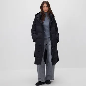 Dámský kabát Reserved - Prošívaná bunda s kapucí - černý - 698HD-99X - 698HD-99X-XS