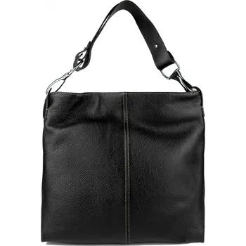 Kabelka GIOSTRA Dámská kožená kabelka Roberta Černá