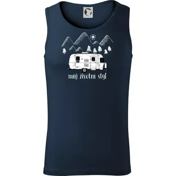 Pánská móda Můj životní styl - Tílko pánské Core - M ( Námořní modrá (velmi tmavá - téměř černá) )