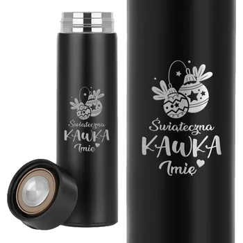 Termoska Termoska Černý s LED Displejem Praktický Dárek na Vánoce Sváteční Káva