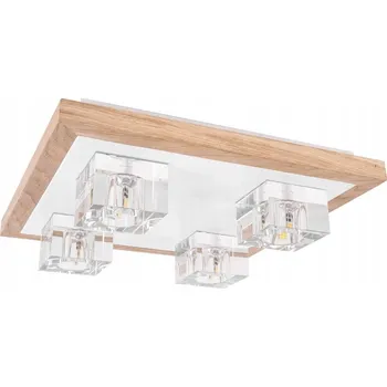 Berko Stropní Svítidlo vč. 4xG4 Max. 2,5W Dub Olejovaný/Bílý Kov
