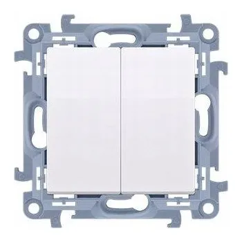 vypínač Dvojitý vypínač Klasik, Zápustný Kontakt-simon bílý CW5B.01/11