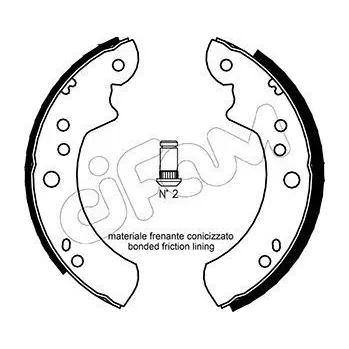 Brzdová čelist Sada brzdových čelistí CIFAM (153-114)