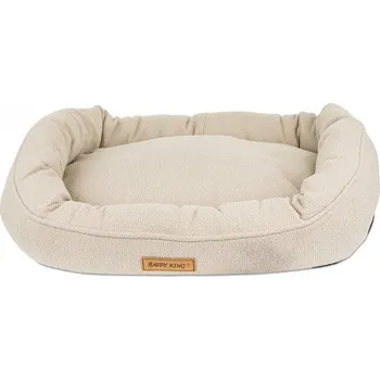 Pelíšek pro psa Barry King Oválný béžový Pelíšek pro psa 66x48x10 cm se zipem