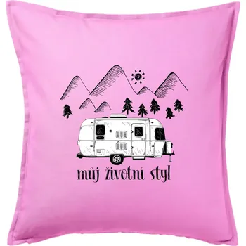 Polštář Můj životní styl - Polštář 50x50 - 50x50 - Pouze potah ( Růžová )