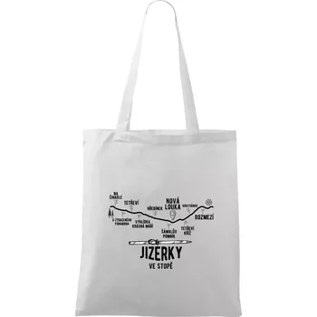 Jizerky ve stopě - Taška bavlněná - 42 x 38 cm ( Bílá )