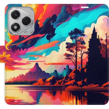 Pouzdro na mobilní telefon Flip pouzdro iSaprio na mobil Honor 400 Lite - Colorful Mountains 02 s kapsičkami na karty (Knížkové flipové pouzdro iSaprio pro mobil Honor 400 Lite - Colorful Mountains 02 - elegantní obal s kapsami, stojánkem a magnetickým zavíráním)
