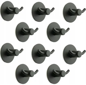 Věšák 10 x Koupelnový nástěnný věšák kulatý samolepicí držák na ručníky