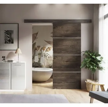 Interiérové dveře Posuvné dveře RICO PLUS Jasan tmavý 96 cm