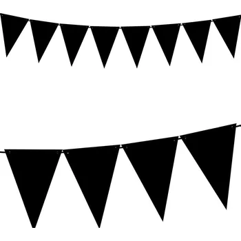 GIRLANDA BANNER VLAJKY ČERNÉ SILVESTROVSKÉ