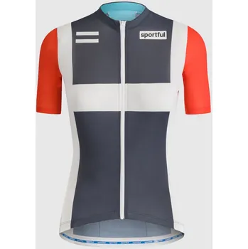 cyklistický dres SPORTFUL Cyklistický dres s krátkým rukávem - CLASSIC HERITAGE W - modrá/bílá/červená XS