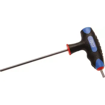 Dílna Zástrčný šestihranný klíč (inbus) 4 mm s T-rukojetí a boční čepelí. BGS 4010 (BGS104010-4) (Zástrčný šestihranný klíč 4 mm s T-rukojetí a boční čepelí usnadňuje práci v těžko přístupných místech a zajišťuje pevný úchop při utahování.)