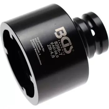 Zástrčná hlavice 1/2" na matice se zářezy KM6 BGS108266-7. Vnitřní čep 46,5 mm (BGS108266-7) (Zástrčná hlavice 1/2&quot; BGS108266-7 je určena pro matice se zářezy KM6 a disponuje vnitřním čepem o délce 46,5 mm. Robustní konstrukce zajišťuje spolehlivé po