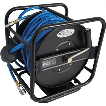 Zahradní hadice buben navíjecí na vzduch, hadice 30 m (BGS103285) (Navíjecí buben BGS103285 nabízí 30 metrů vzduchové hadice, automatické navíjení a robustní konstrukci pro efektivní práci v dílně i garáži. Vhodný pro stlačený vzduch.)