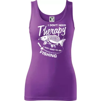 Dámské tričko I dont need therapy - fishing - Dámské tílko - S ( Fialová )