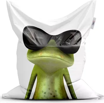 Sedací pytel Sablio Sedací vak Classic Žába v brýlích - 150x100 cm