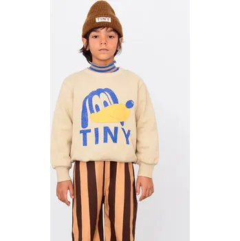 Chlapecká mikina Dětská bavlněná mikina Tinycottons TINY DOG GRAPHIC SWEATSHIRT AW25.289 béžová 80X, vel. 98