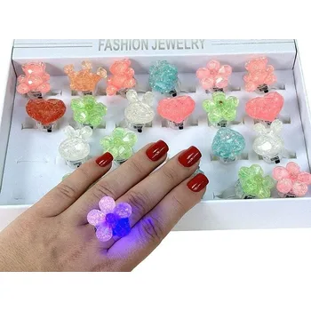 Prsten Prstýnek se světlem 24ks