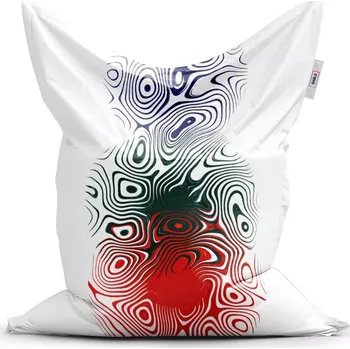 Sedací pytel Sablio Sedací vak Classic Dvoubarevná abstrakce - 150x100 cm