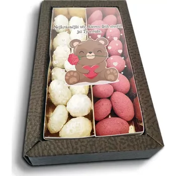 Čokoláda Sablio Mandle v čokoládě Nejkrásnější věc, kterou Bůh stvořil, jsi Ty a růže - 2x 80g