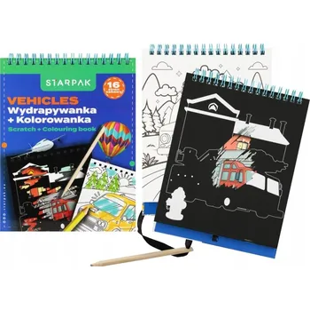 kreativní sada Kreativní sada - škrabací obrázky a omalovánky Vozidla STARPAK 552512