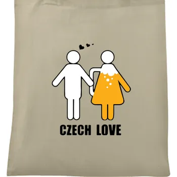 Nákupní taška Vyrobsitričko.cz Plátěná taška na pivo Naturální uni