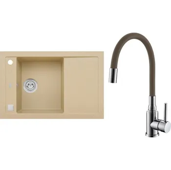 Set Alveus (dřez Formic 30 Beige 55 + baterie Mintas Béžová/Chrom) SETA25197