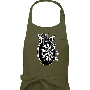 Kuchyňská zástěra Nejlepší šipkař - Dámská zástěra na vaření - Univerzální velikost ( Khaki )