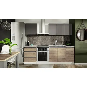 Kuchyňská linka Kuchyňská linka STELLAR 180 Varianta: bílá/antracit/ dub sonoma