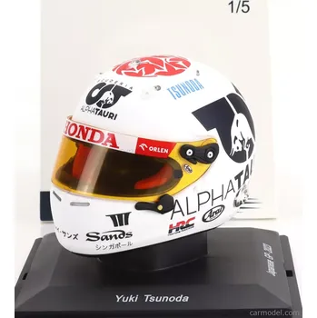 autíčko Spark-model Arai helmet F1 Casco Helmet At04 Team Alpha Tauri N 22 Japan Gp 2023 Yuki Tsunoda 1:5 Bílá