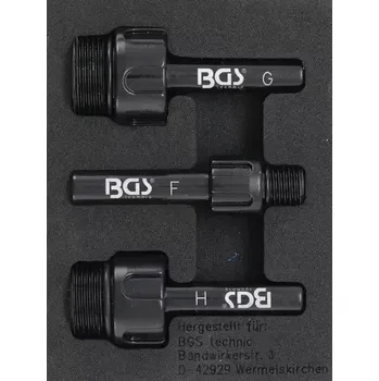 Nářadí na výměnu oleje Adaptéry BGS109990 pro plnicí zařízení převodového oleje (pro Audi, Mercedes-Benz, VW) (BGS109990) (Sada adaptérů BGS109990 umožňuje snadné připojení plnicího zařízení převodového oleje k vozidlům Audi, Mercedes-Benz a VW díky přesnému provedení a kompati