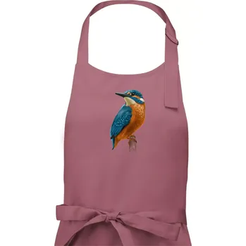 Kuchyňská zástěra Lednáček kreslený - Dámská zástěra na vaření - Univerzální velikost ( Starorůžová )