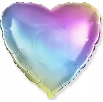 Balónek Srdce Gradient Duhové 18" - 45 cm Flexmetal /BALENÍ