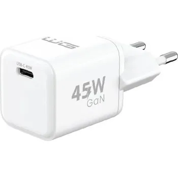 Pouzdro na mobilní telefon WG - Síťová nabíječka GaN 1x USB-C, PD PPS 45W, bílá 13030
