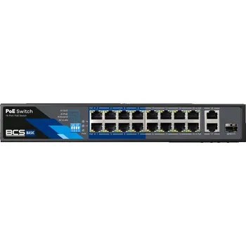 Switch 18PORTOVÝ POE SWITCH BCS-B-SP1602G-1SFP