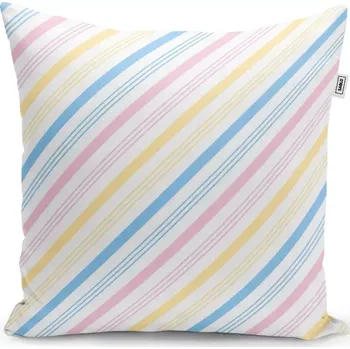 Polštář Sablio Polštář Tříbarevné pruhy - 50x50 cm