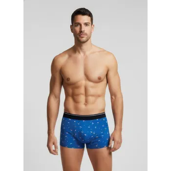 Boxerky Pánské modré boxerky s palmami, VELIKOST L