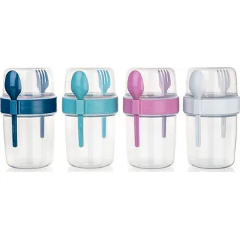 Dóza na potraviny BANQUET Dóza na jogurt / salát s příborem CULINARIA 700 + 400 ml, mix