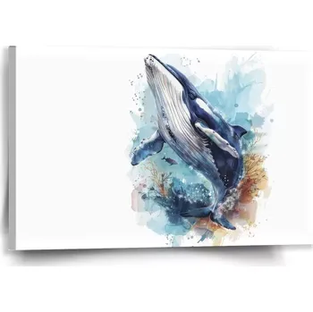 Obraz Sablio Obraz Akvarelová velryba - 60x40 cm