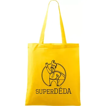 Superhrdina děda - Taška bavlněná - 42 x 38 cm ( Žlutá )