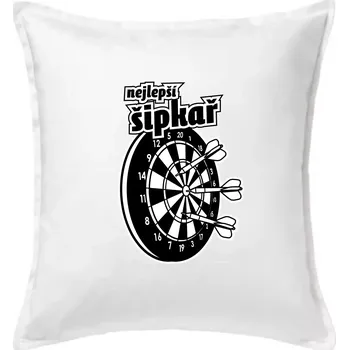 Polštář Nejlepší šipkař - Polštář 50x50 - 50x50 - Pouze potah ( Bílá )