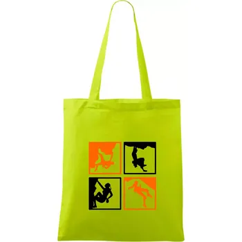 Quatro climb - Taška bavlněná - 42 x 38 cm ( Limetková )